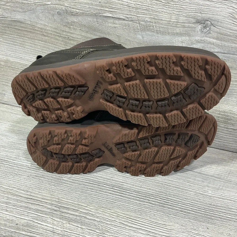 LL Bean TEK 2.5 Storm Chaser 507173 Low Slip on Dark Brown Leather Duck Boot 13M